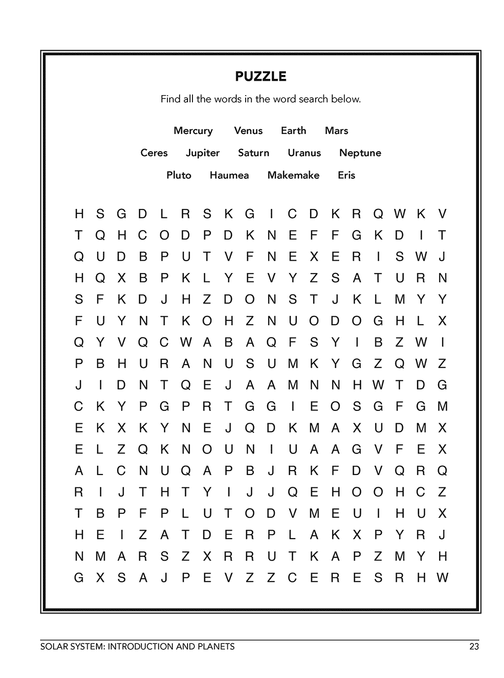 Astronomy homeschool workbook level B class 7 sample page 4