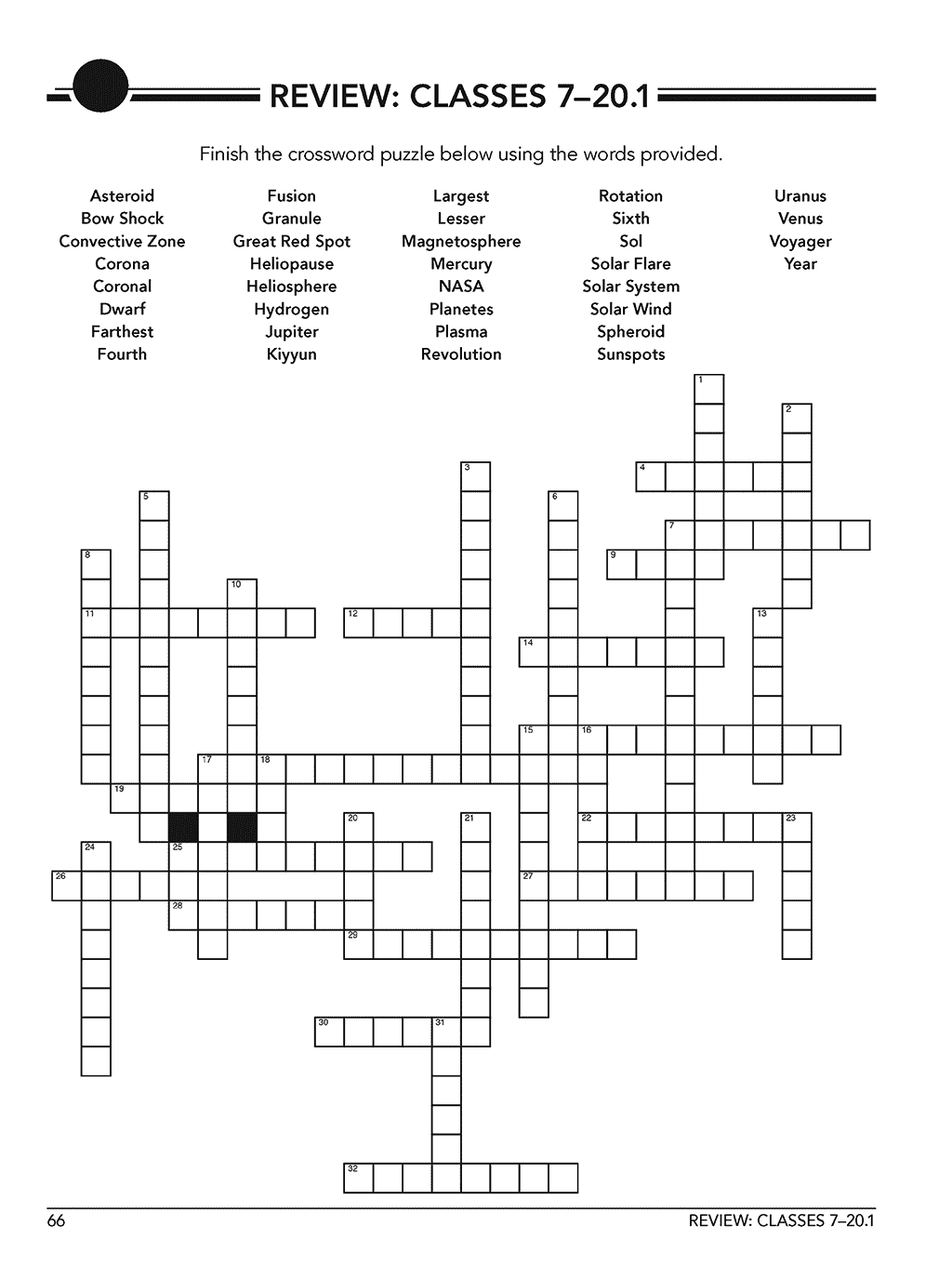 Homeschool astronomy middle school workbook Level B sample page 5