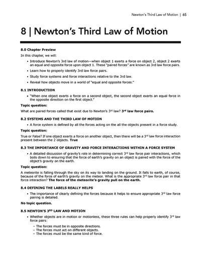Homeschool chemistry and physics bundle physics answer and parent guide sample page 1