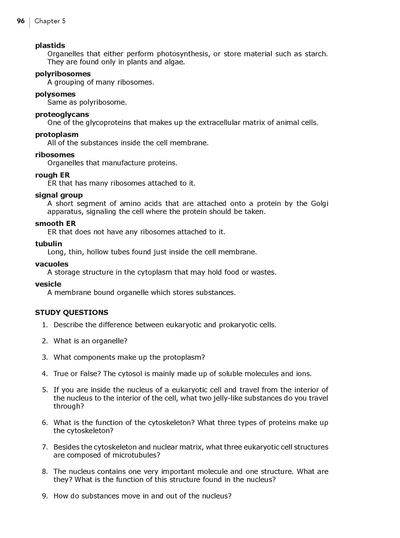 Science Shepherd Biology homeschool high school science Textbook chapter 5 sample page 7