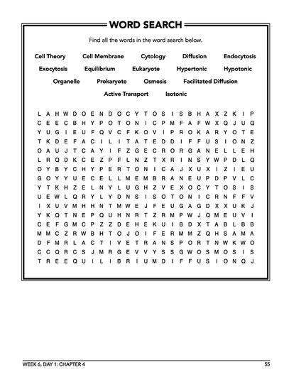 Homeschool Life Science Workbook sample page 4