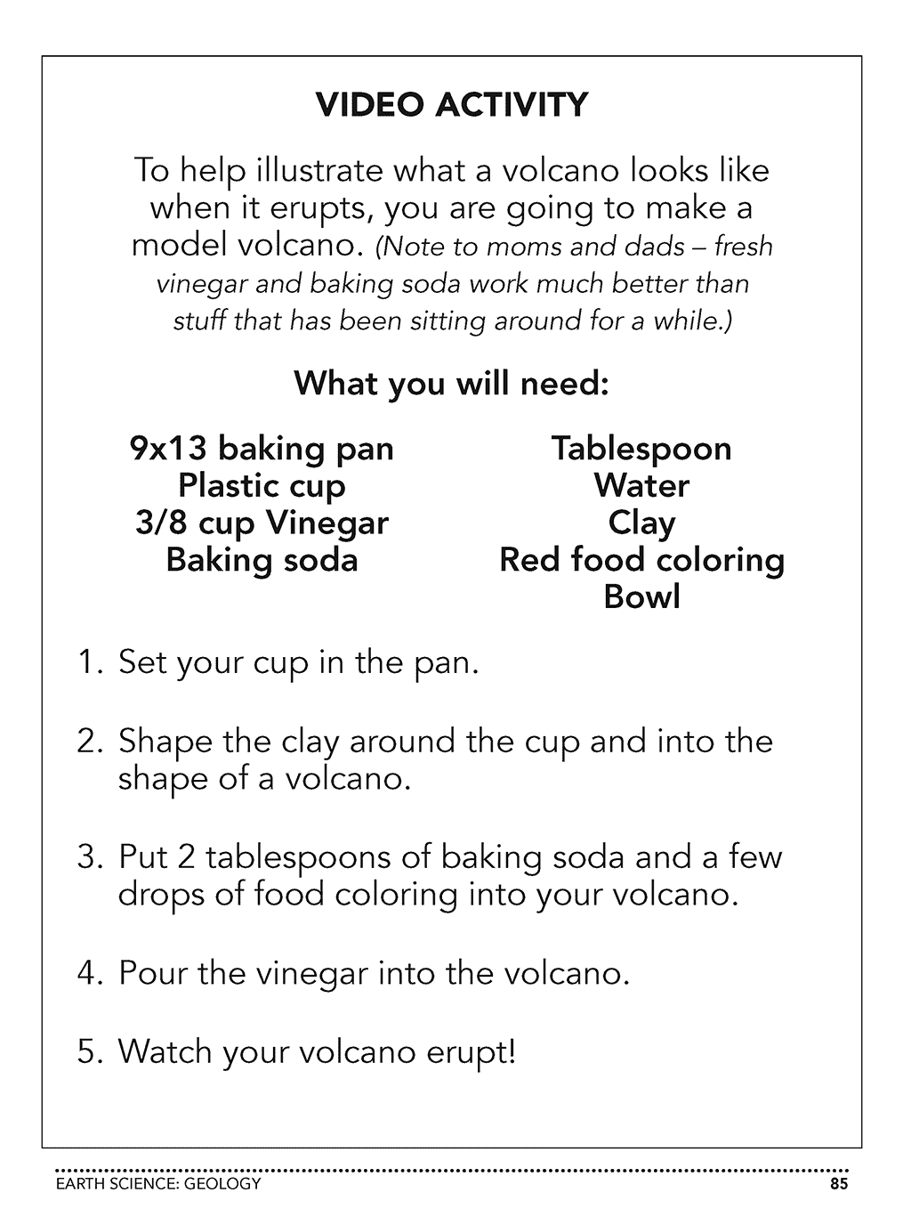 Homeschool Introductory Science curriculum Workbook Level A sample page 2