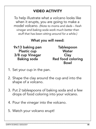 Homeschool Introductory Science curriculum Workbook Level A sample page 2