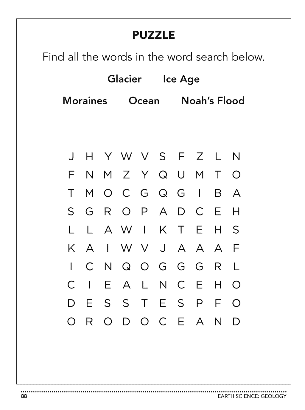 Homeschool Introductory Science curriculum Workbook Level A sample page 5