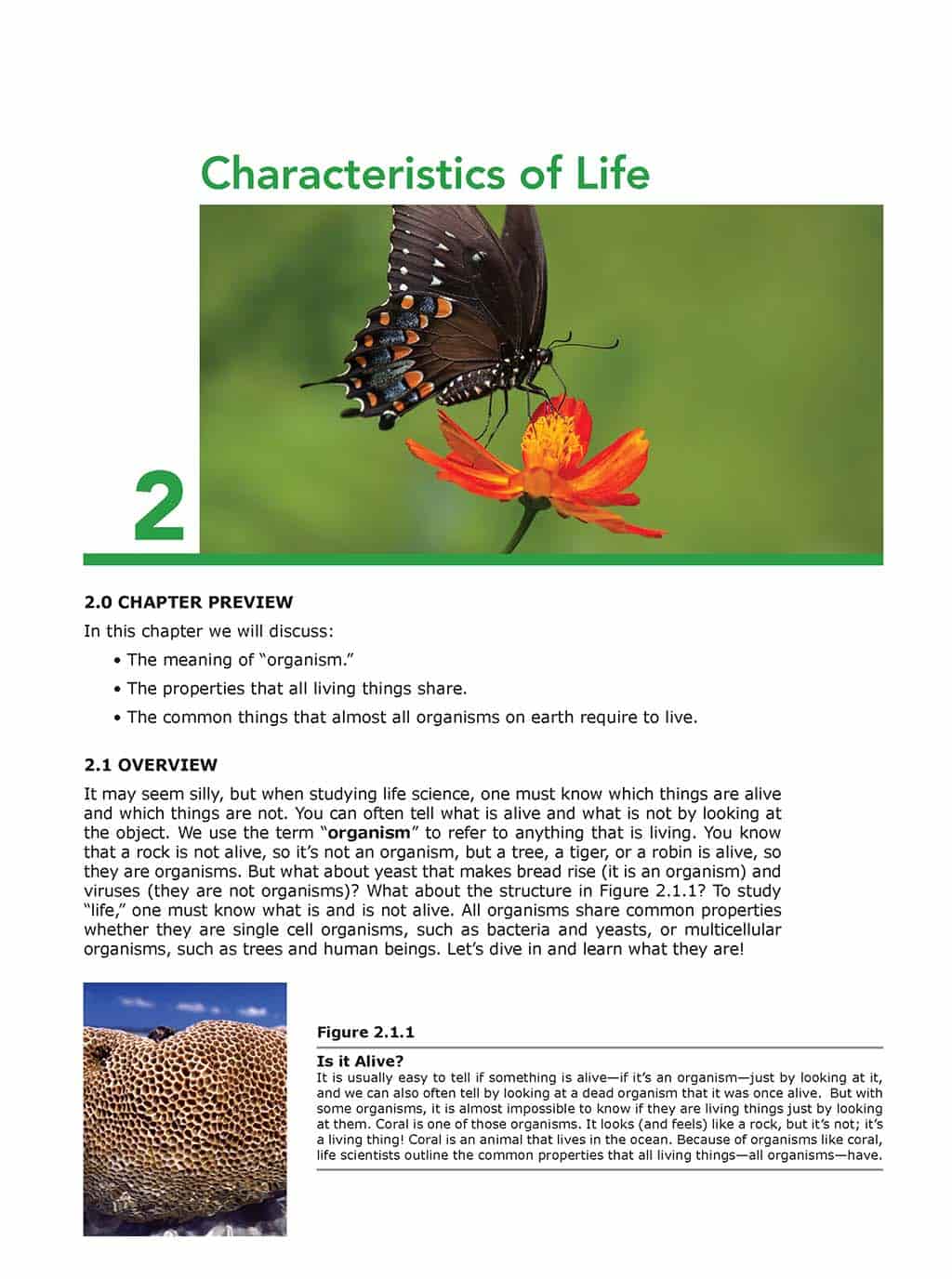 Science Shepherd Life Science homeschool textbook chapter 2 sample page 1