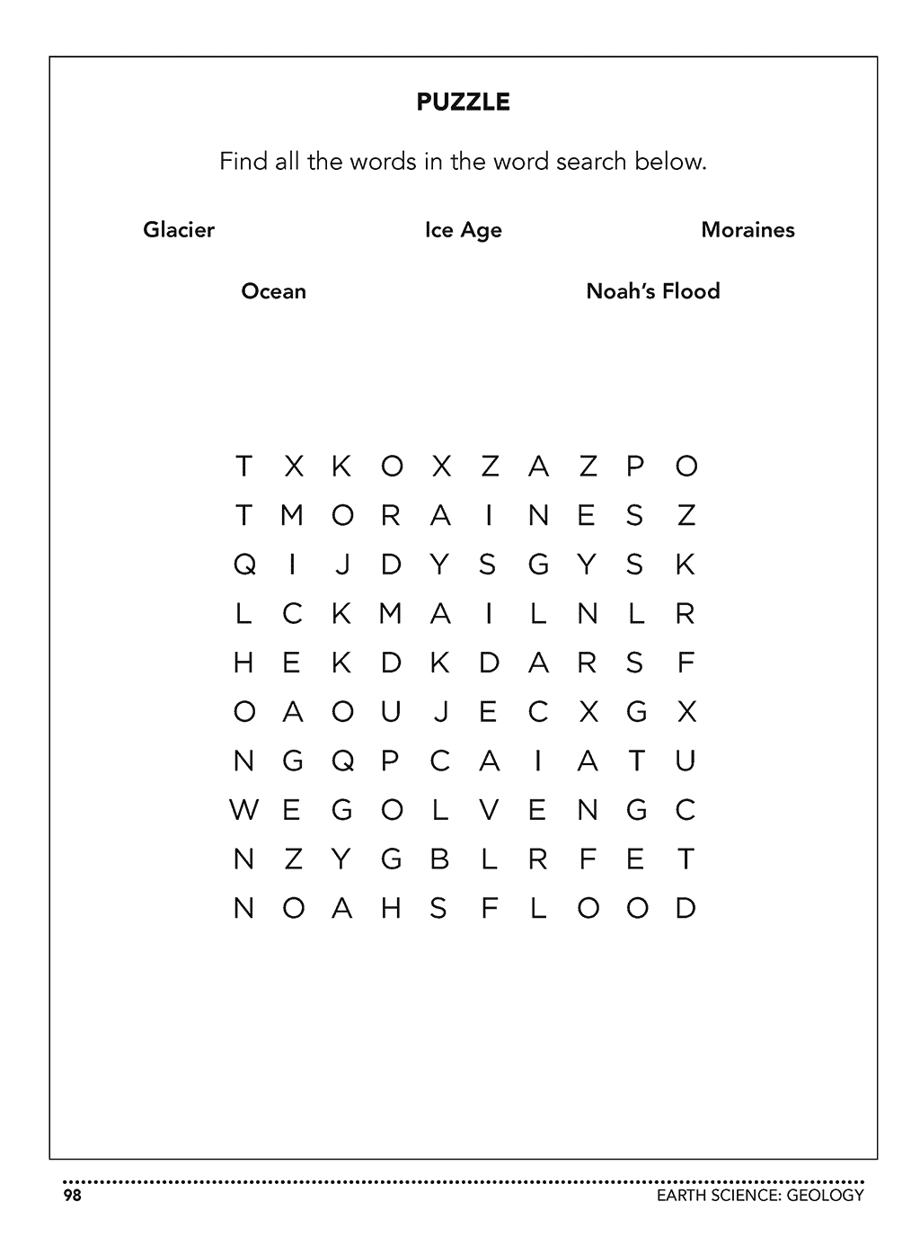 Introductory Science DVD or online homeschool Workbook Level B sample page 5