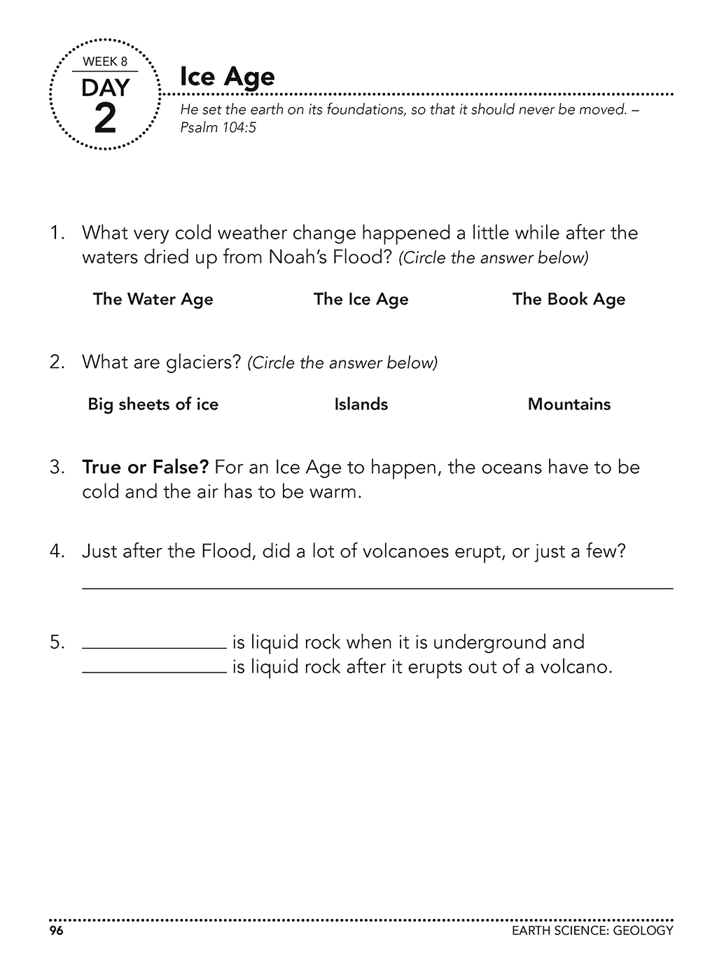 Science Shepherd Christian Homeschool Curriculum Introductory Science Workbook Level B sample page 3