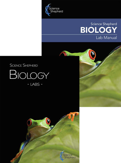 Cover of Science Shepherd homeschool Biology labs bundle with manual and DVD videos
