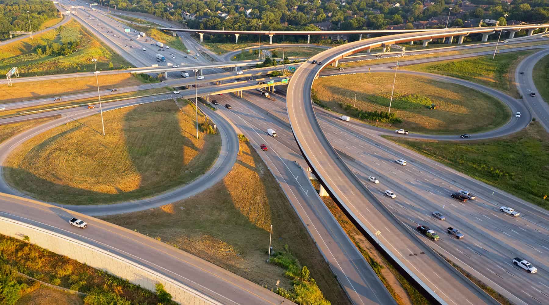 Highway interchange as an example of irreducible complexity and a interconnected dependent system