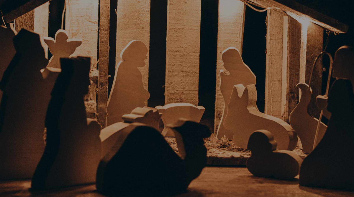 Christmas nativity showing our Savior's birth