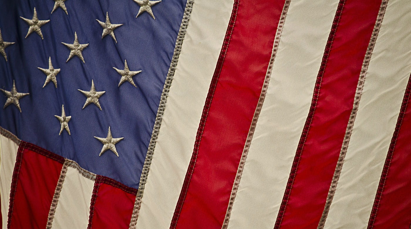 Banner of the American flag for Science Shepherd's homeschool military discount