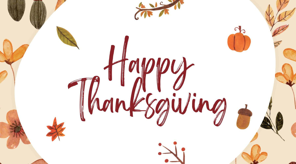 Science Shepherd Homeschool Curriculum Happy Thanksgiving banner with pumpkins and leaves.