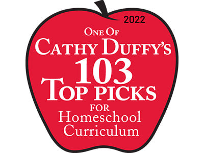 Seal for Cathy Duffy's 103 Top Picks for Homeschool Curriculum 2022 list