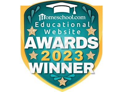 Homeschool.com Educational Website Awards Winner 2023 badge