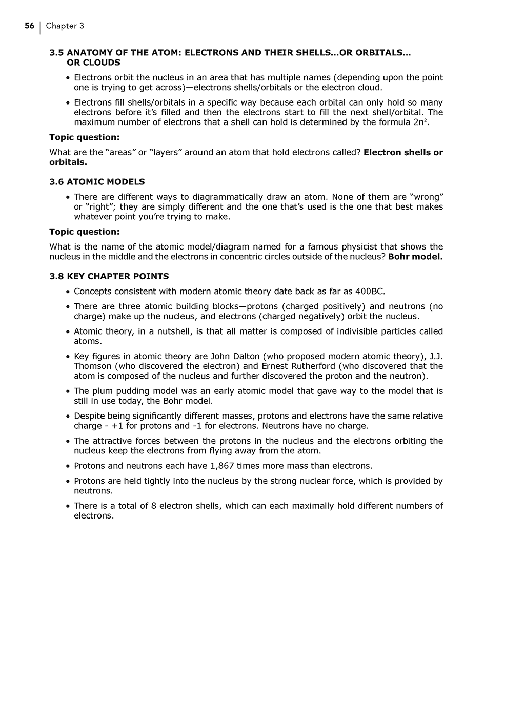 Fundamentals of Chemistry curriculum homeschool answer key and parent companion sample page 2