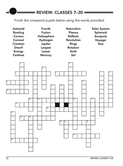 Christian astronomy student workbook level A class 7 sample page 4