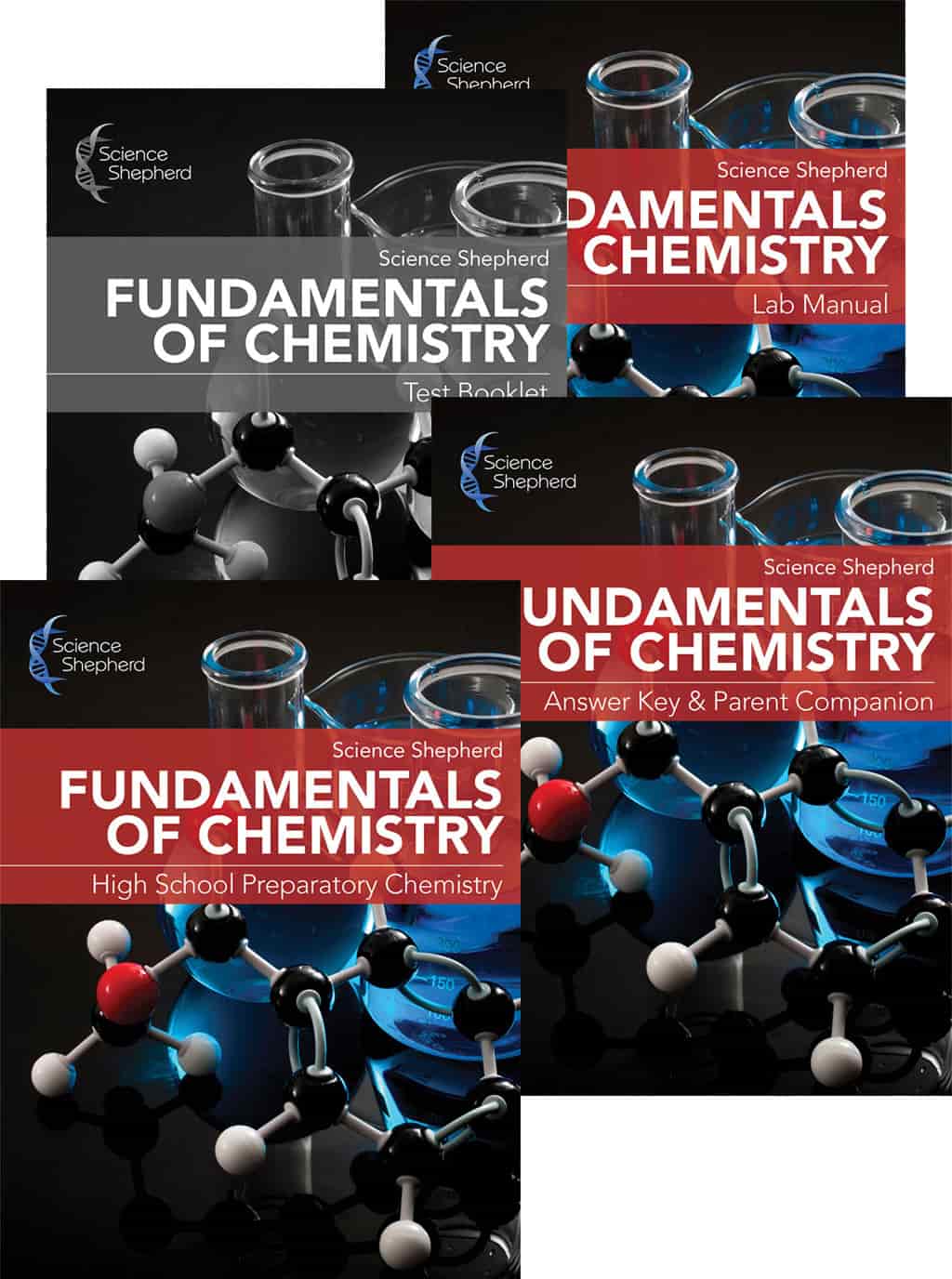 Fundamentals of Chemistry homeschool curriculum 3-book set with lab manual