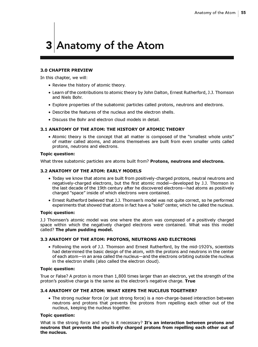 Fundamentals of Chemistry homeschool curriculum answer key and parent companion sample page