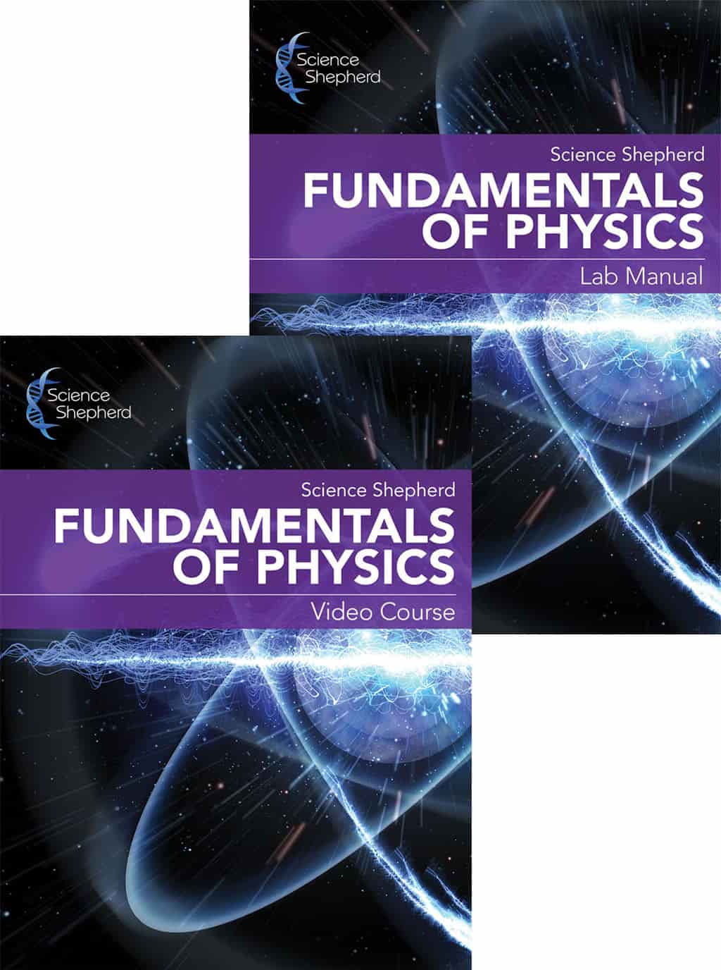 Fundamentals of Physics homeschool videos and lab book covers