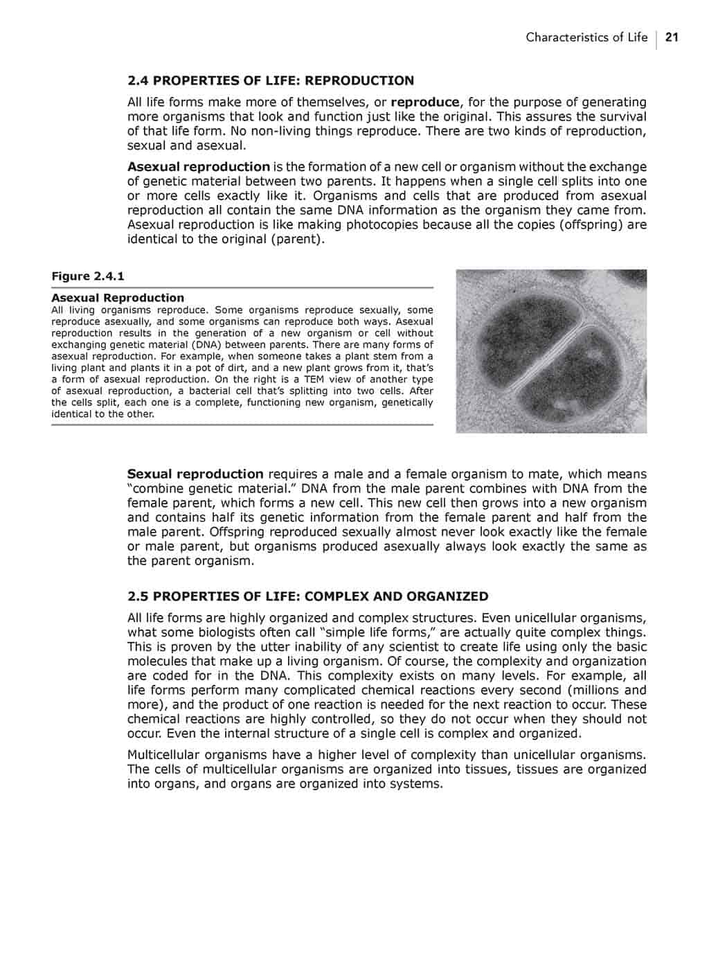 Home school Life Science textbook chapter 2 sample page 4