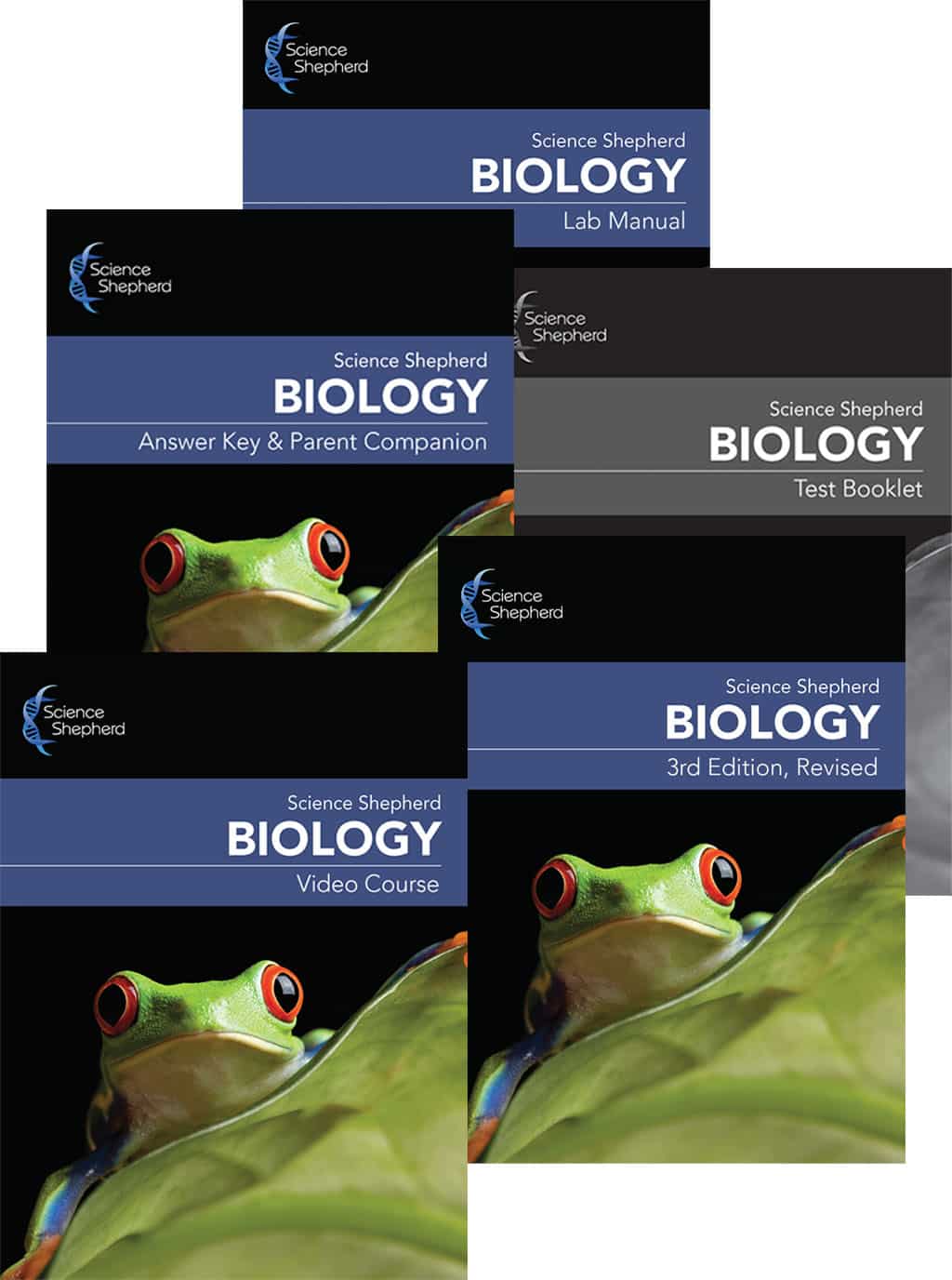 Science Shepherd's homeschool Biology videos with 3-book set and lab manual