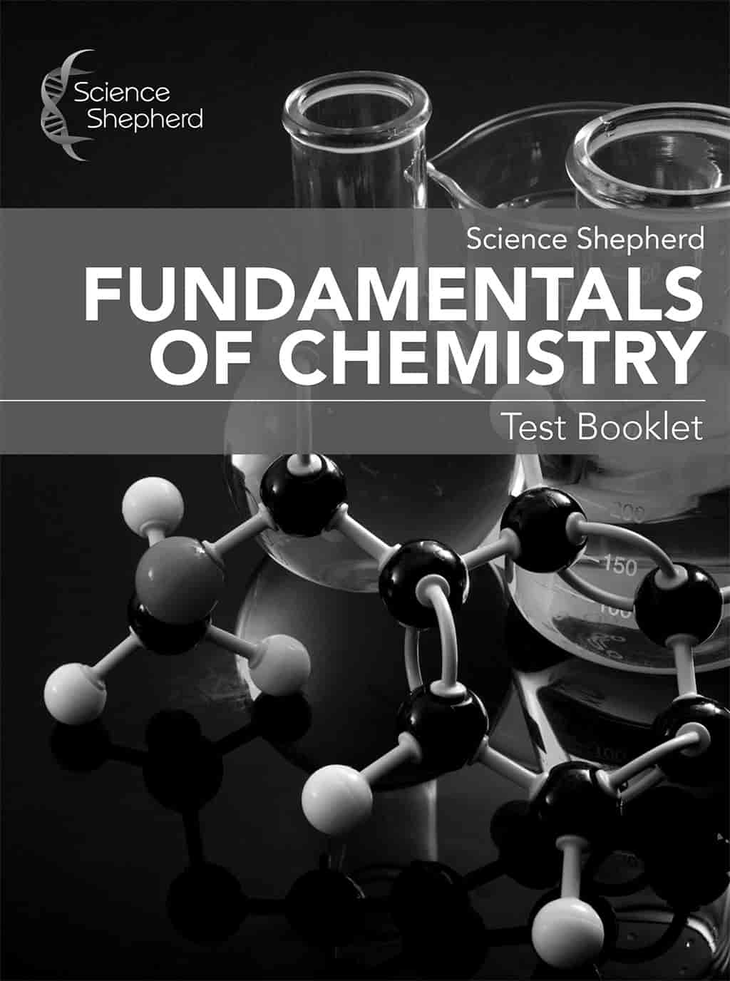Cover image for a complete homeschool chemistry bundle test booklet.