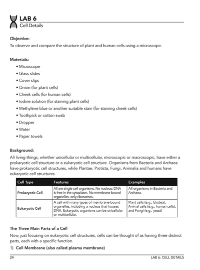 Homeschool curriculum Christian Life Science bundle lab manual sample page