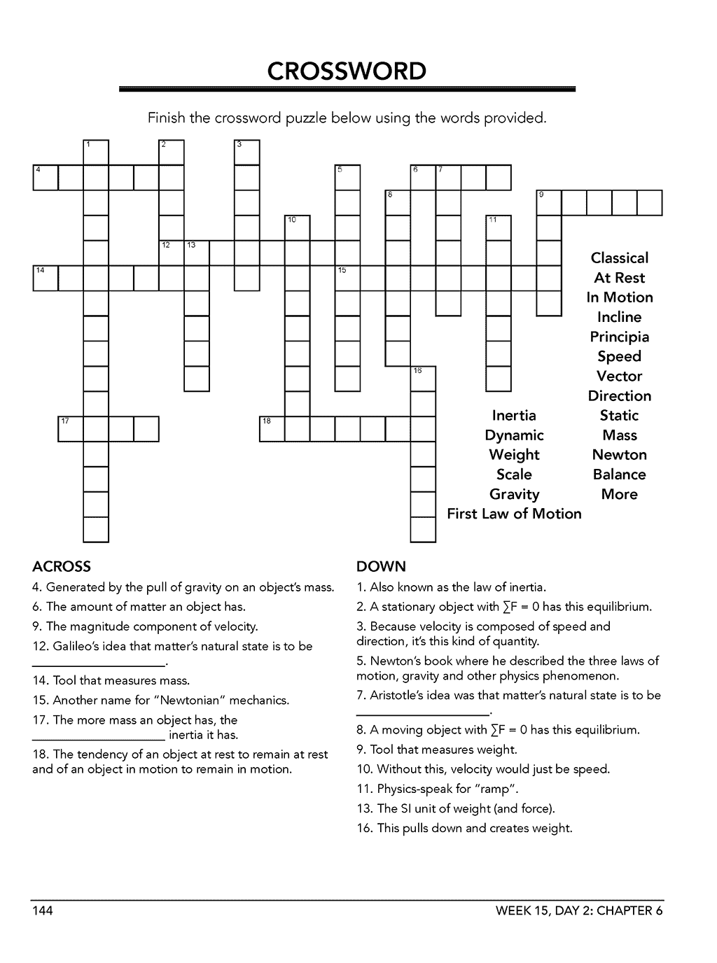 Homeschool physics workbook sample page 4