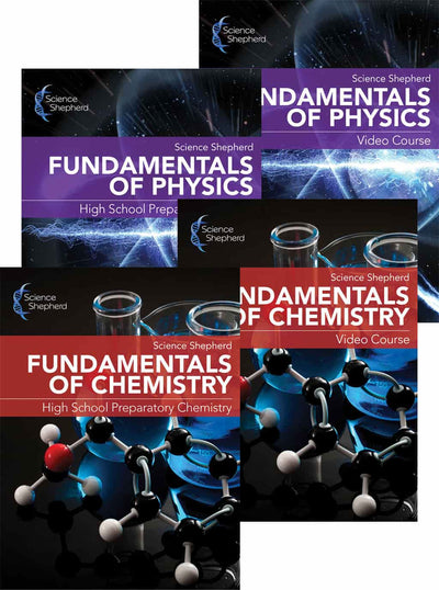 Homeschool science middle school chemistry and physics bundle with video courses