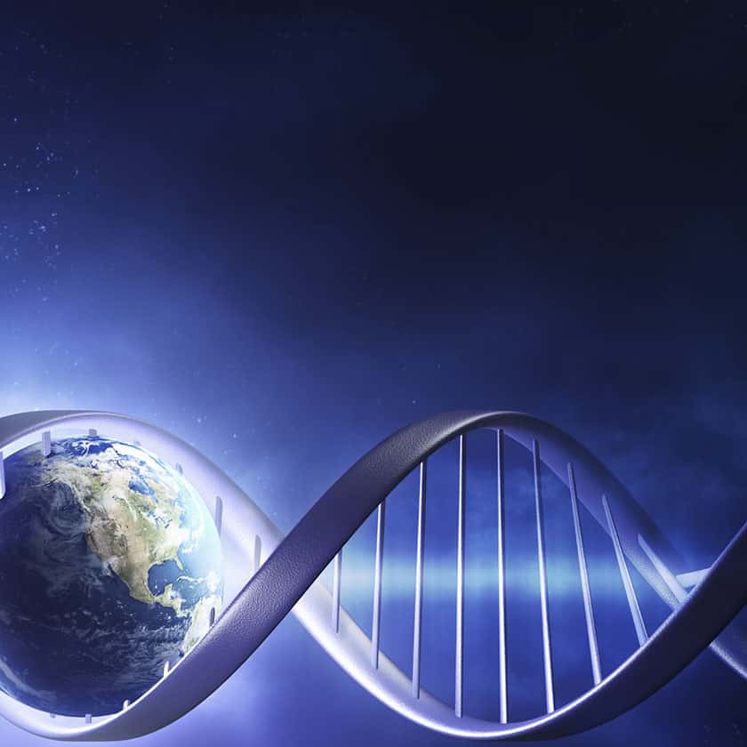 Science Shepherd Homeschool Curriculum banner of DNA entwined with the earth