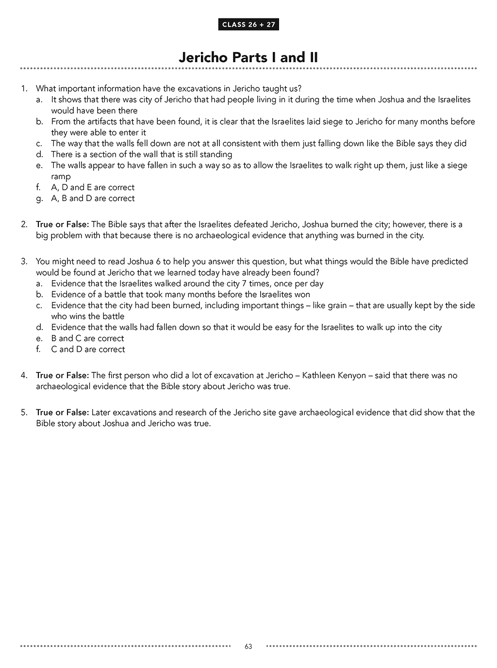 Unearthing the Bible online homeschool science sample workbook page 1