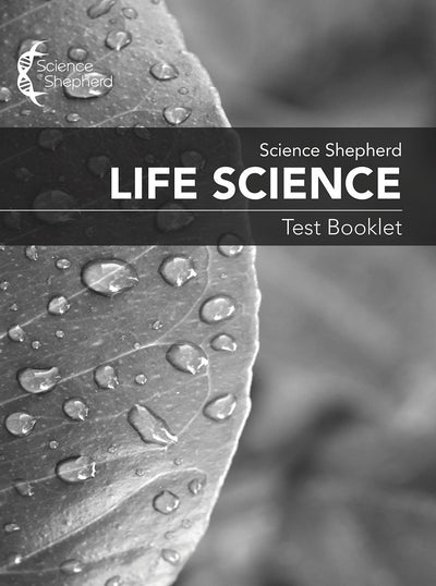Science Shepherd Christian based science curriculum Test Booklet cover of a leaf
