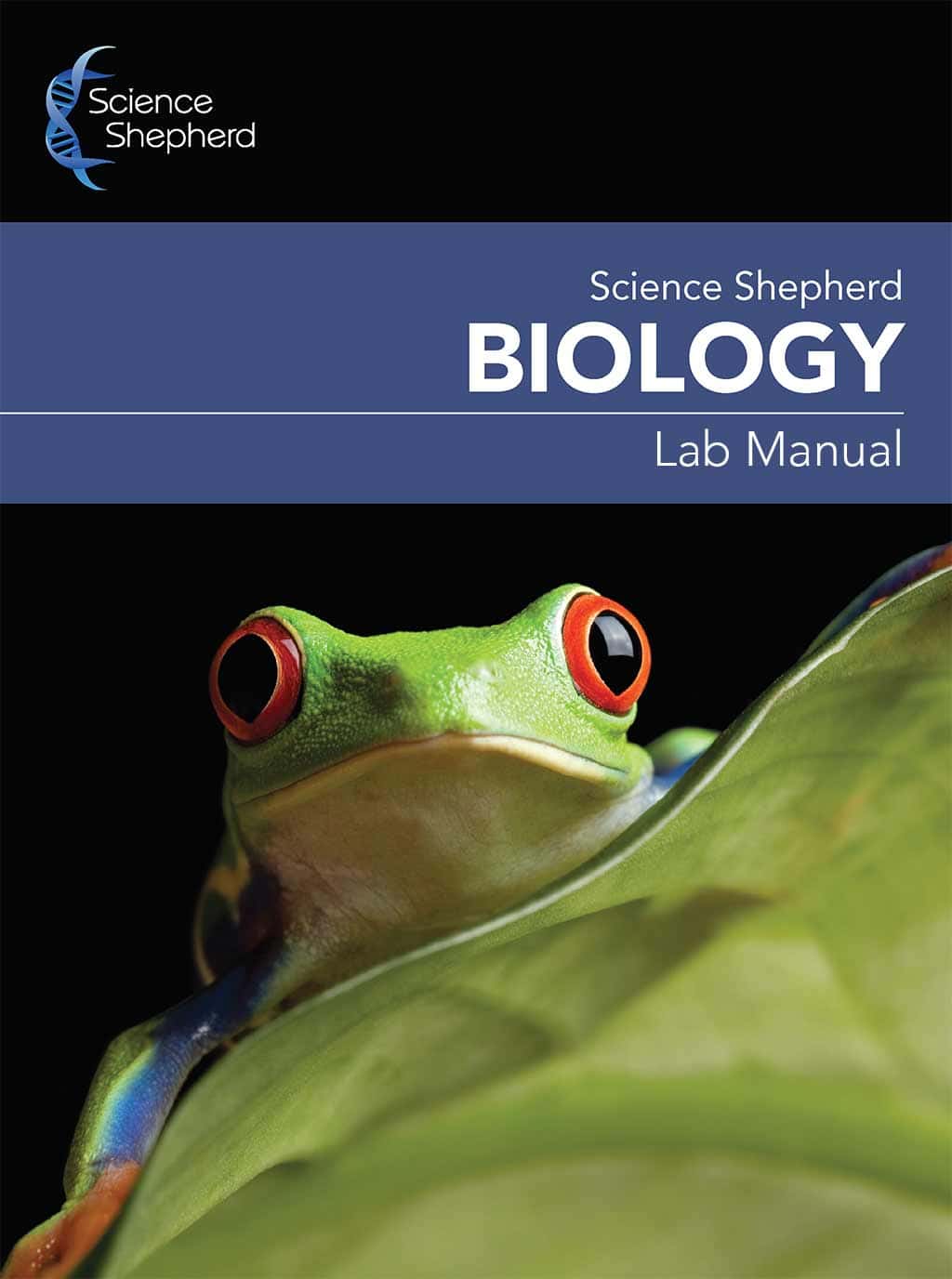 Science Shepherd Homeschool Biology Lab Manual cover of a green tree frog on a leaf