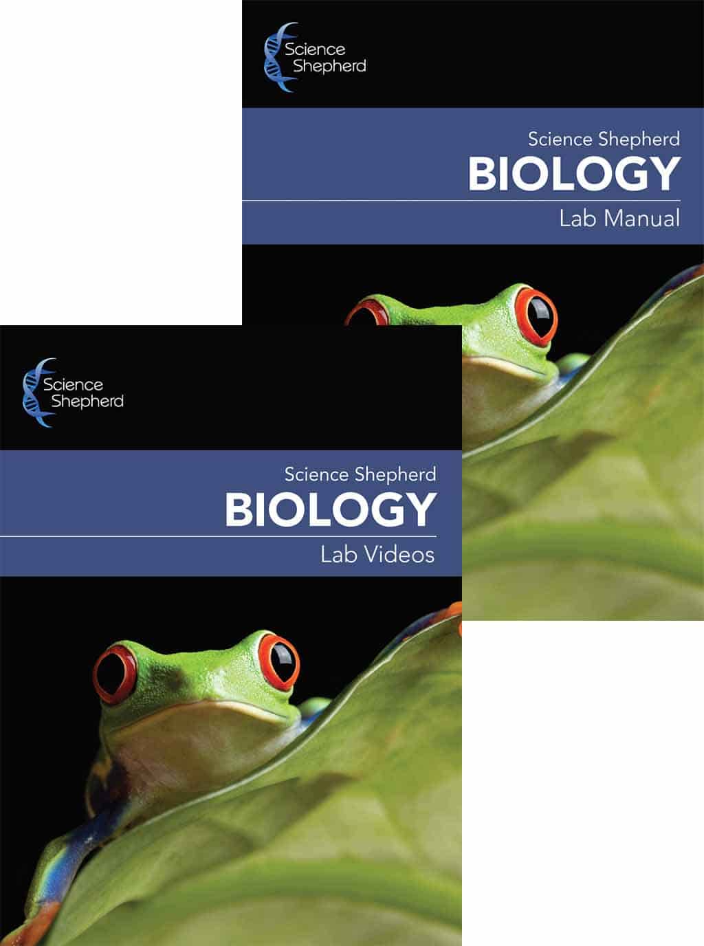 Cover of Science Shepherd homeschool Biology labs bundle with manual and videos