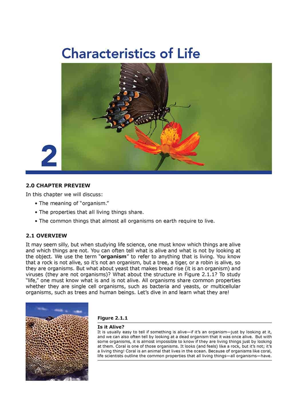 Science Shepherd Life Science curriculum Textbook chapter 2 sample page