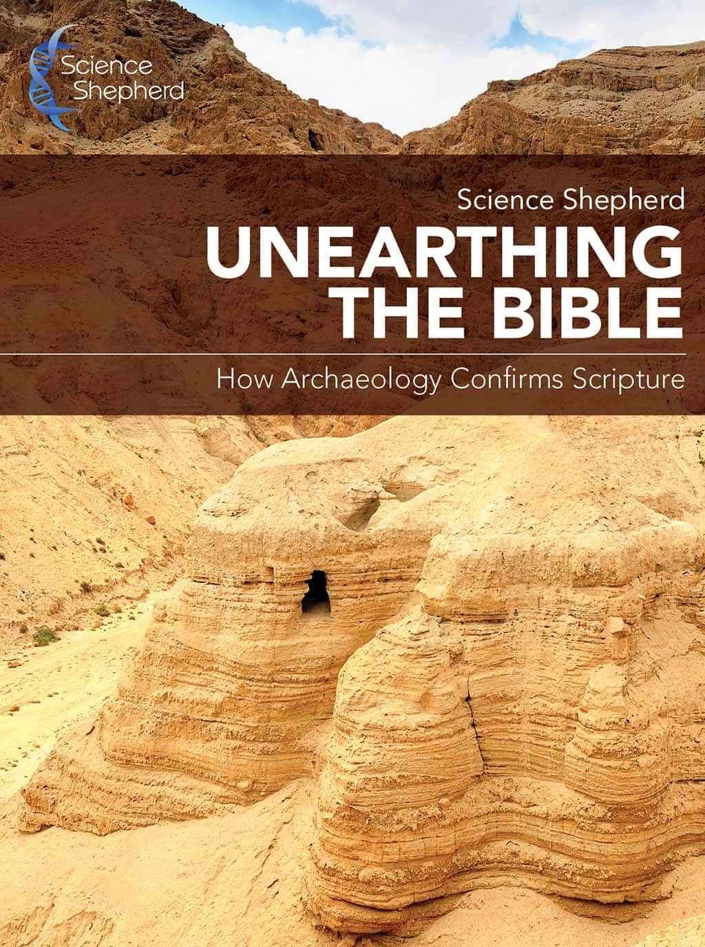 Unearthing the Bible online homeschool science archaeology course cover of cave in Qumran