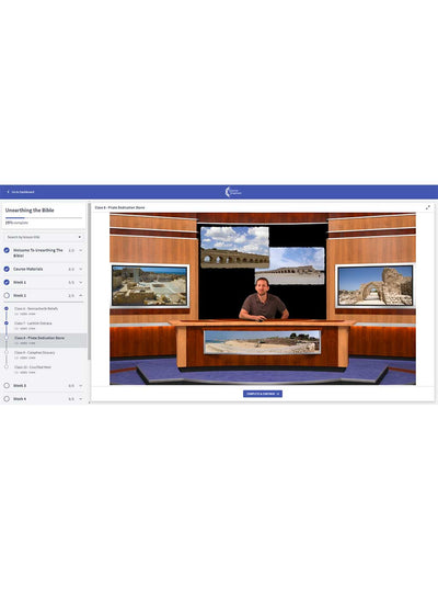 Unearthing the Bible online homeschool science student portal screenshot